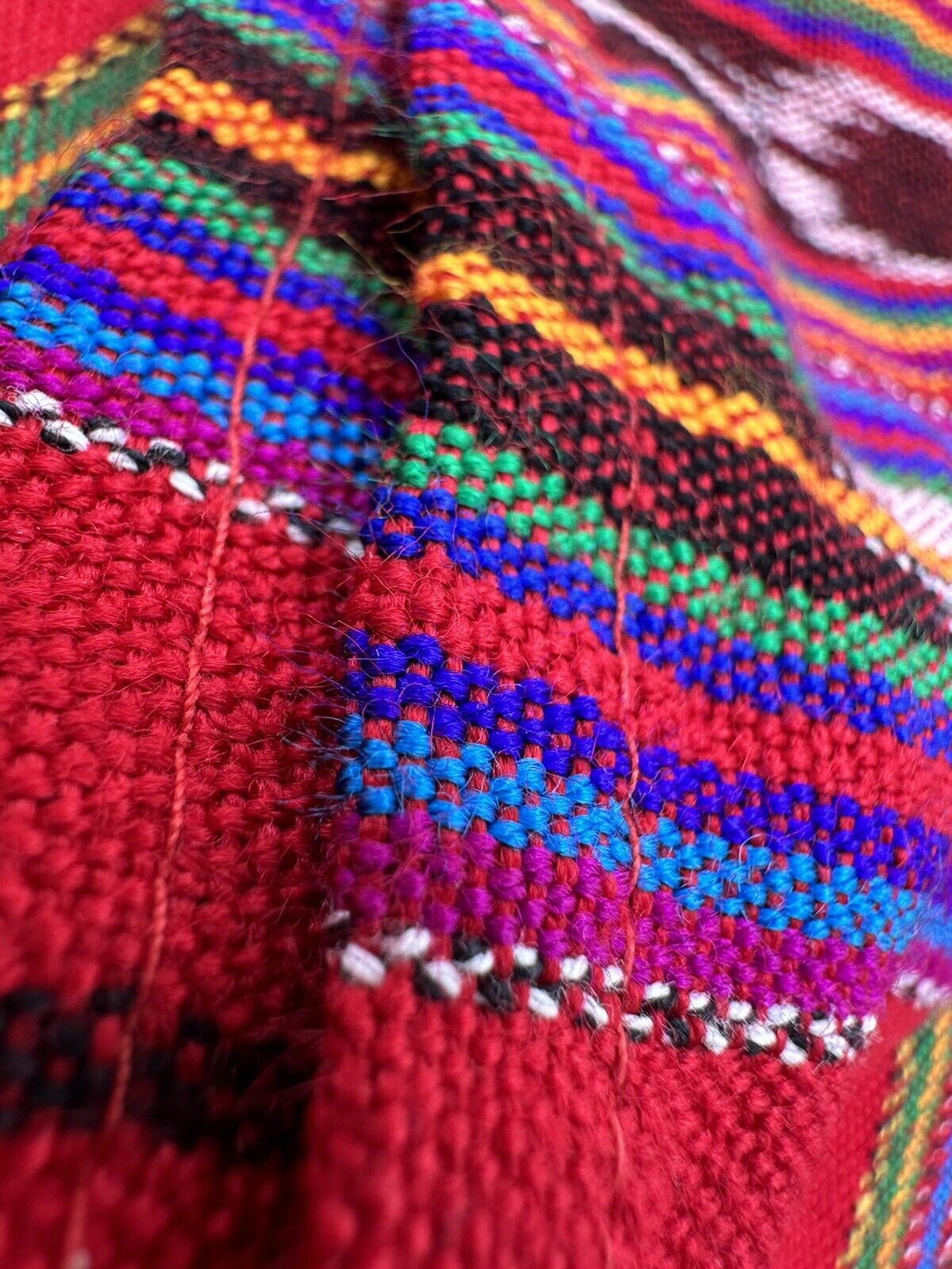 Hand Woven Place Mats Tzute Textile Art Guatemala Vintage VTG 16x13” Set of (4)
