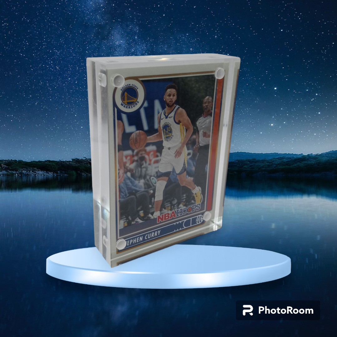 Steph Curry 2021 Warriors Desktop Display Frame Clear Magnetic Size 2.64x3.62