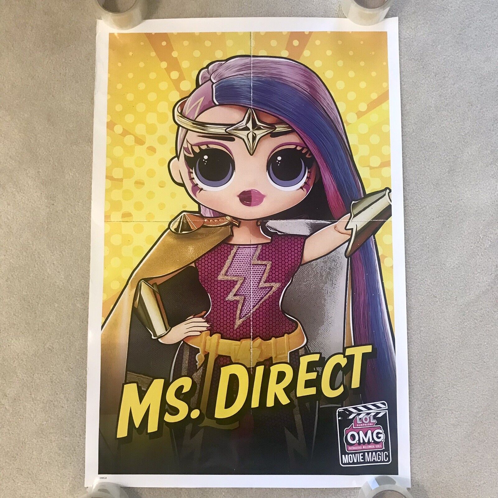 LOL OMG Movie Magic Poster 36” X 24” Ms. Direct PROMO STORE DISPLAY MGA RARE