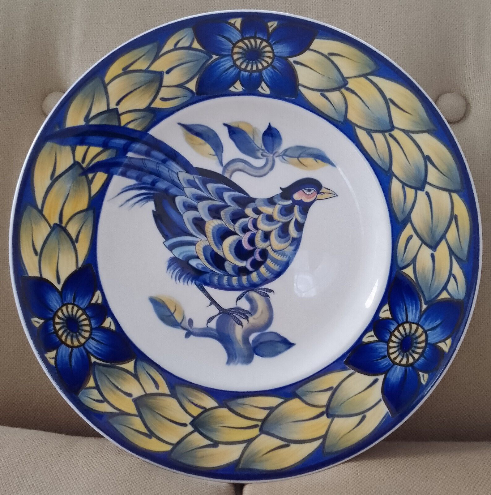 Rare Royal Copenhagen Blue Pheasant Porcelain Plate  C. Joachim