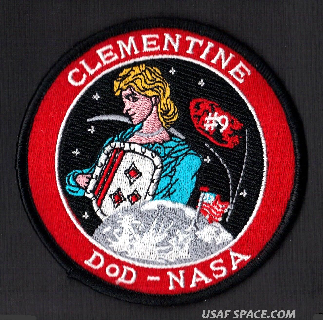 CLEMENTINE DOD NASA USAF CLASSIFIED SATELLITE SPACE MISSION LAUNCH PATCH CLEMENTINE DOD NASA USAF CLASSIFIED SATELLITE SPACE MISSION LAUNCH PATCH