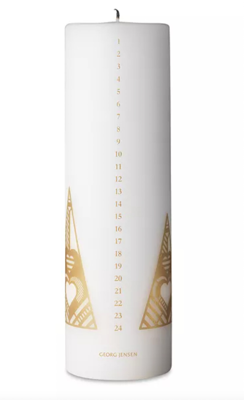 GEORG JENSEN CHRISTMAS CALENDAR CANDLE GOLD 75H 2019 XMAS COLLECTIBLES 9.8\