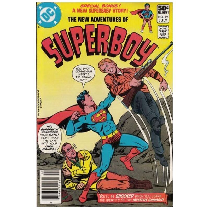 New Adventures of Superboy #19 Newsstand DC comics Fine+ [w\'