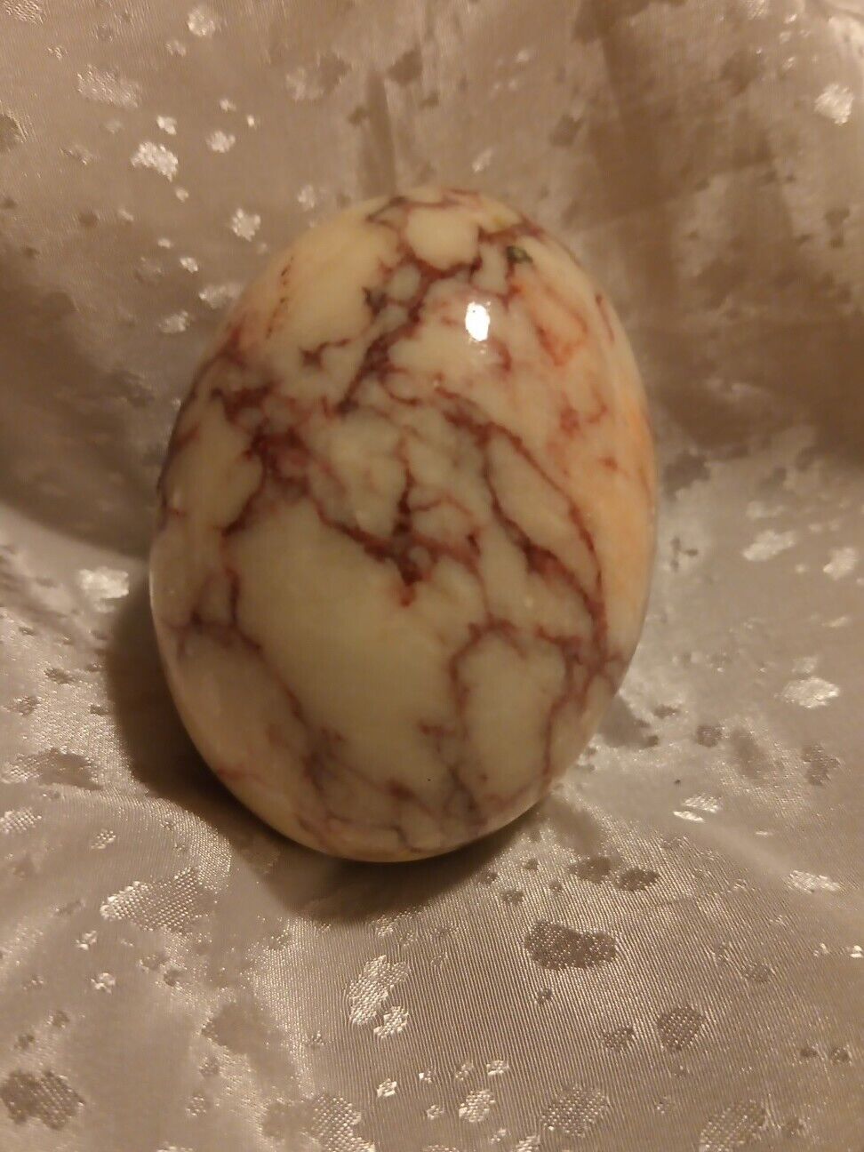 Vintage Beige Polished Natural Marble Stone Egg 3\
