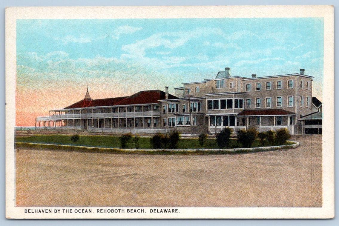 1920\'s REHOBOTH BEACH DELAWARE BELHAVEN BY THE OCEAN INN HOTEL KAUFMANN POSTCARD