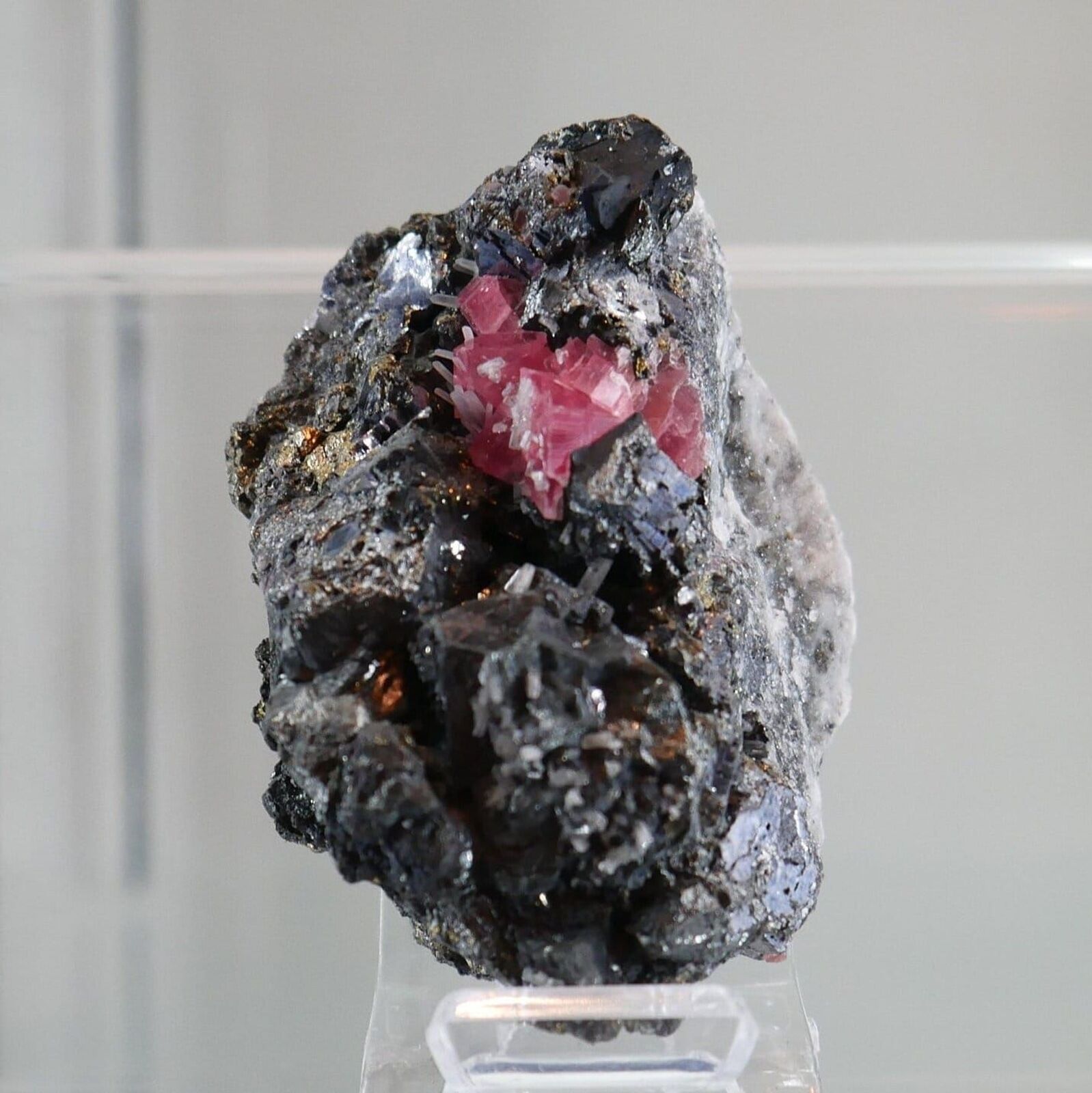 Rhodochrosite with Quartz from Sweet Home Mine, Colorado - Rare Collectors Piece