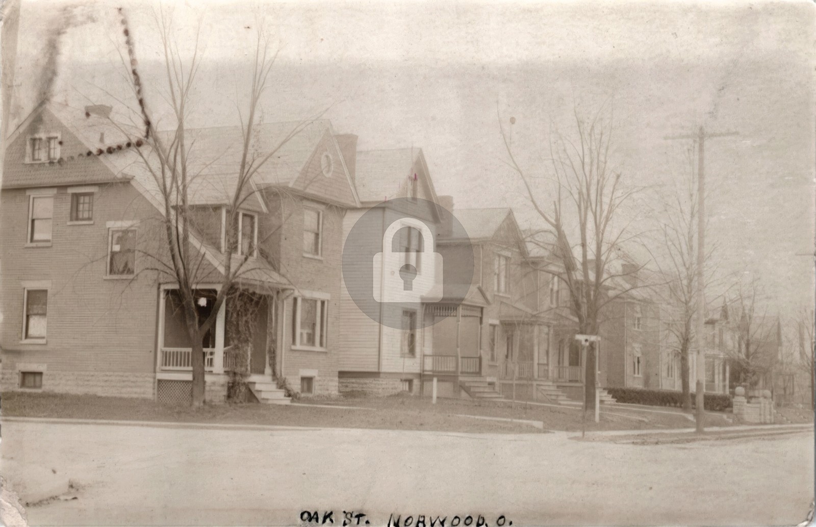 1909 Oak Street View Residences Homes Norwood OH Ohio RPPC Photo Postcard COPY 1909 Oak Street View Residences Homes Norwood OH Ohio RPPC Photo Postcard COPY