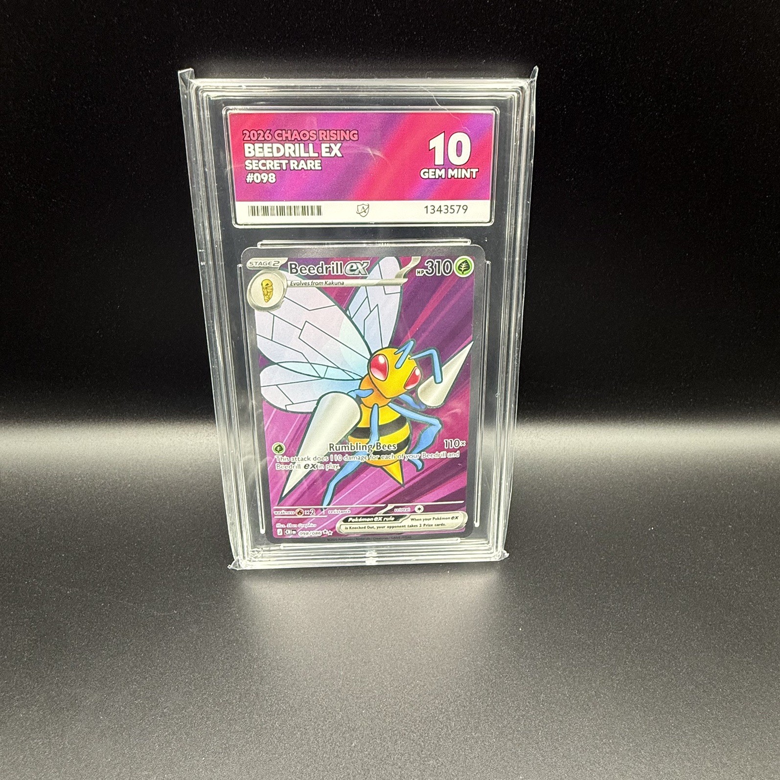 Beedrill EX 098/086 Chaos Rising Pokemon Ace 10 Perfect Subs
