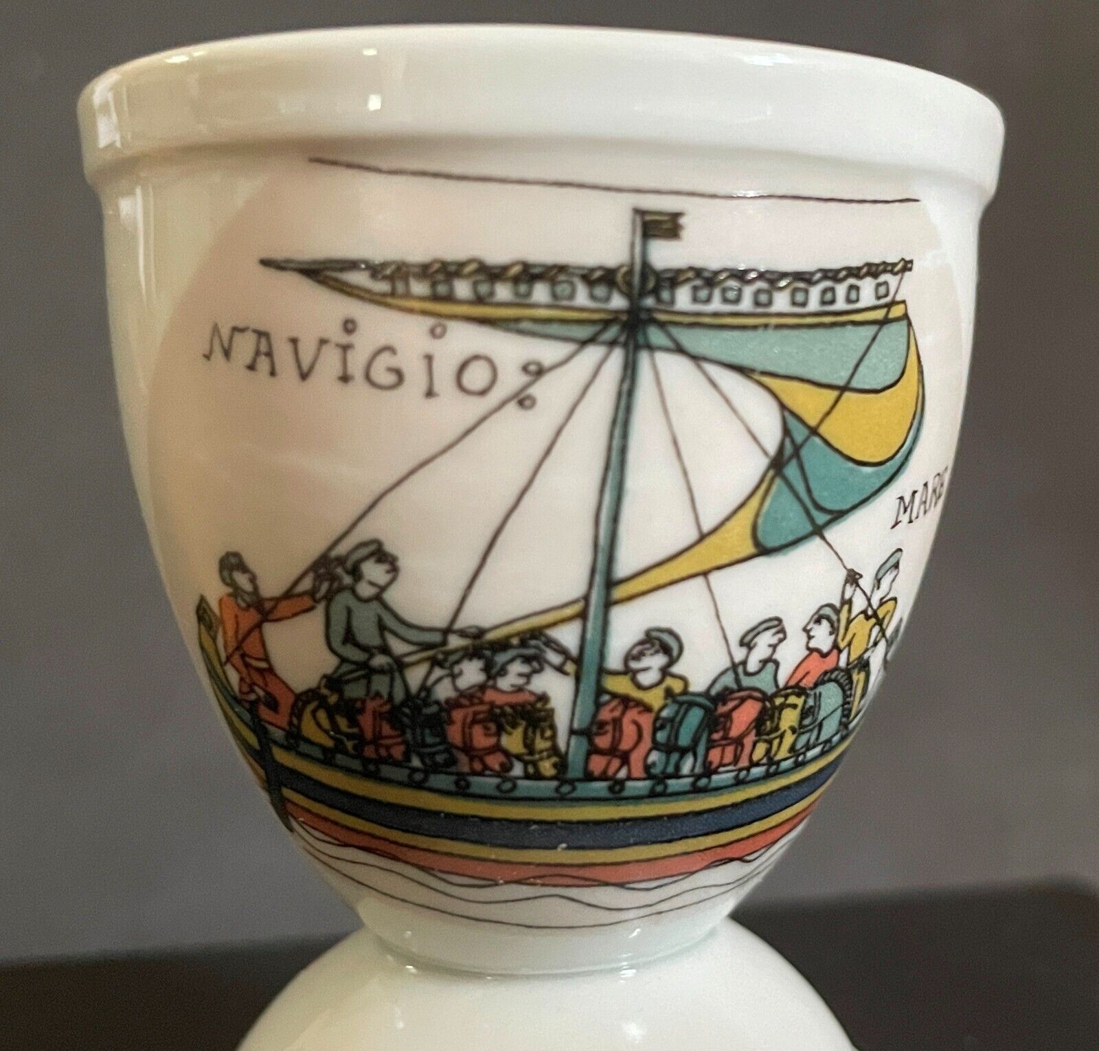 Antique/Vintage Souvenir Bayeux Bone China Egg Cup