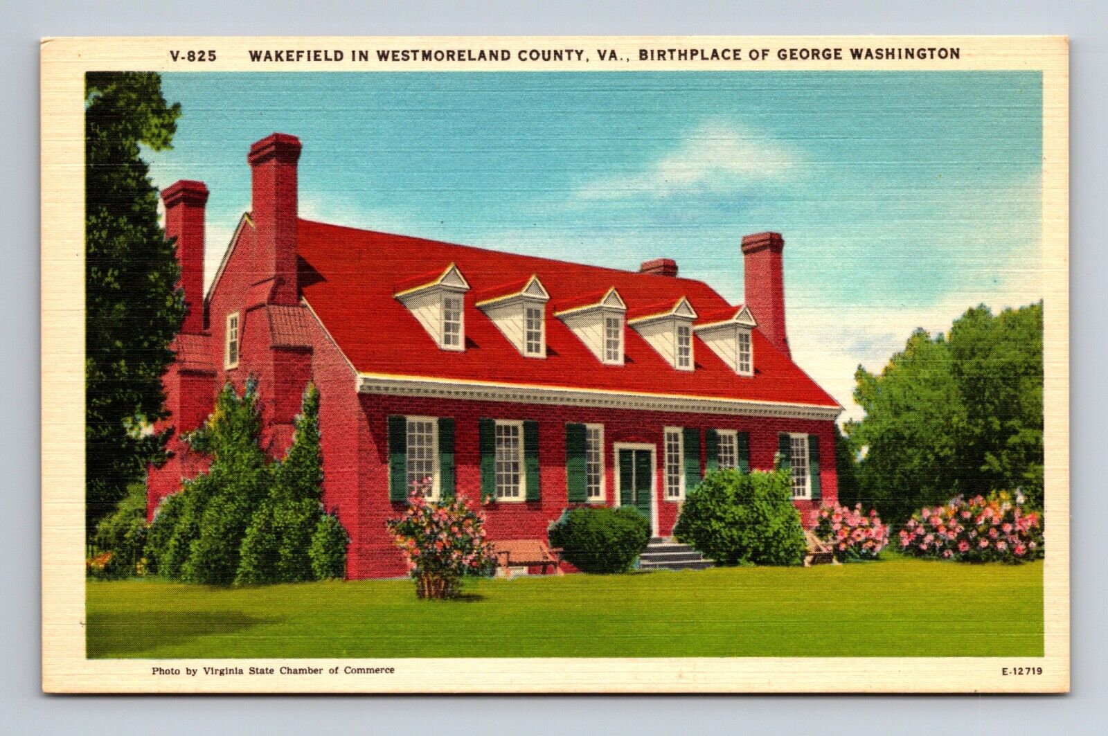 Wakefield Birthplace George Washington Westmoreland County Virginia Postcard