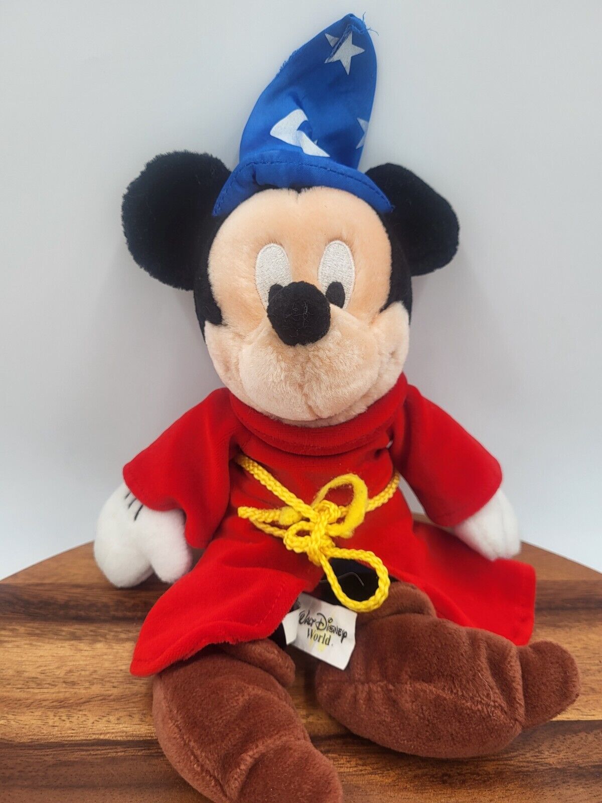 Vintage Walt Disney World Mickey Mouse Fantasia Wizard  Plush 12