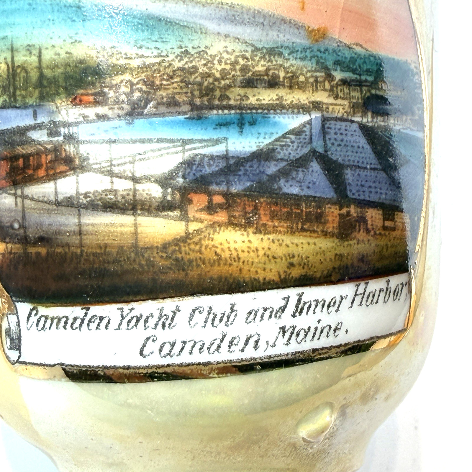 CAMDEN MAINE ME Antique YACHT CLUB HARBOR Souvenir TRINKET TEA CUP CAMDEN MAINE ME Antique YACHT CLUB HARBOR Souvenir TRINKET TEA CUP