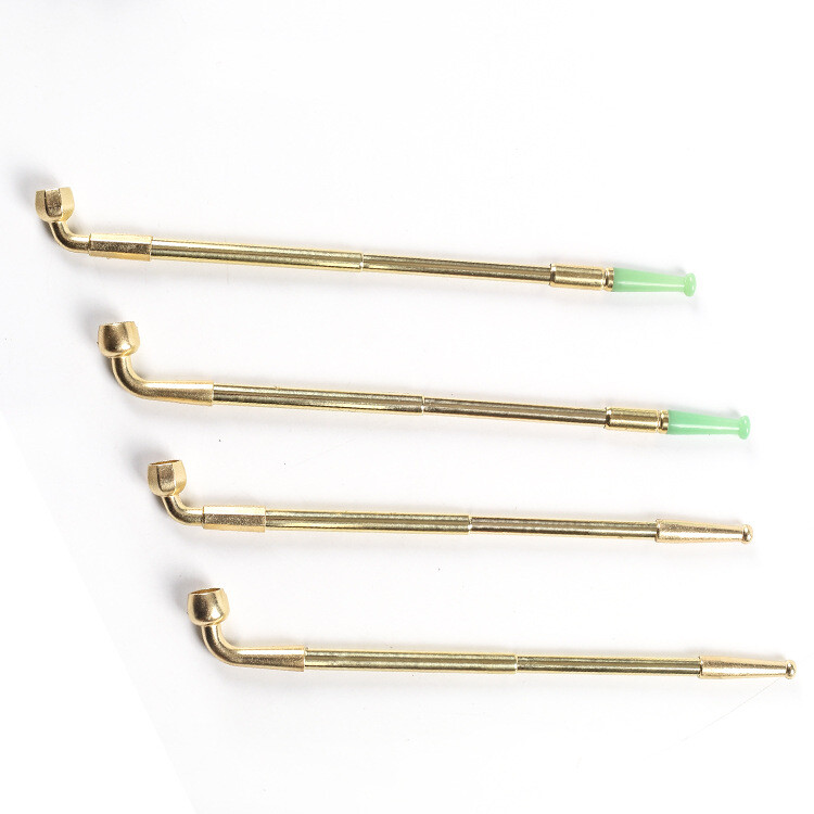 Classic Brass Cigarette Rod Handmade Old-fashioned Retractable Cigarette Rod