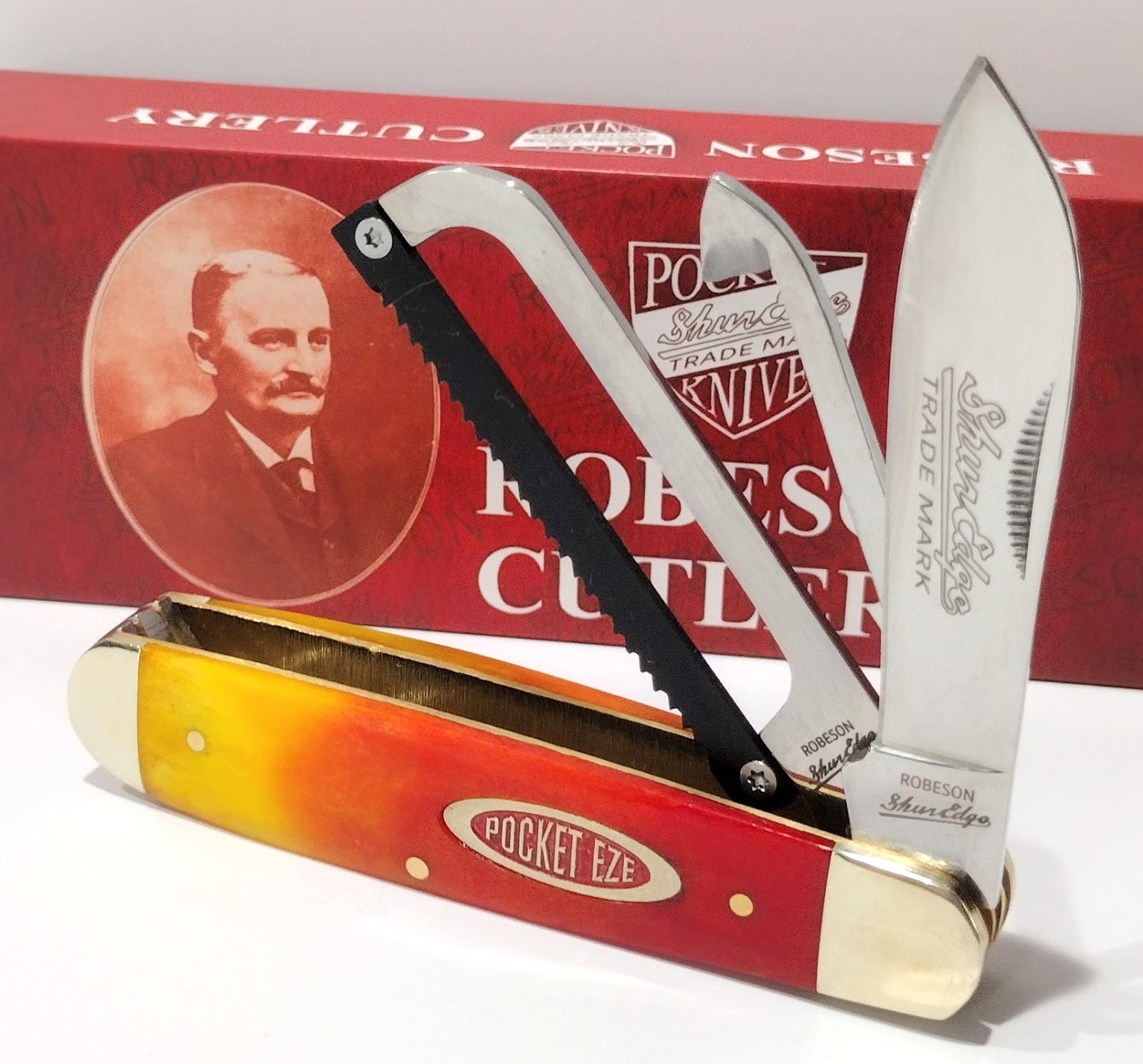 Robeson Gamecock Red Yellow Bone Folding Knife Saw Hoof Pick Camping Multi-Tool Robeson Gamecock Red Yellow Bone Folding Knife Saw Hoof Pick Camping Multi-Tool