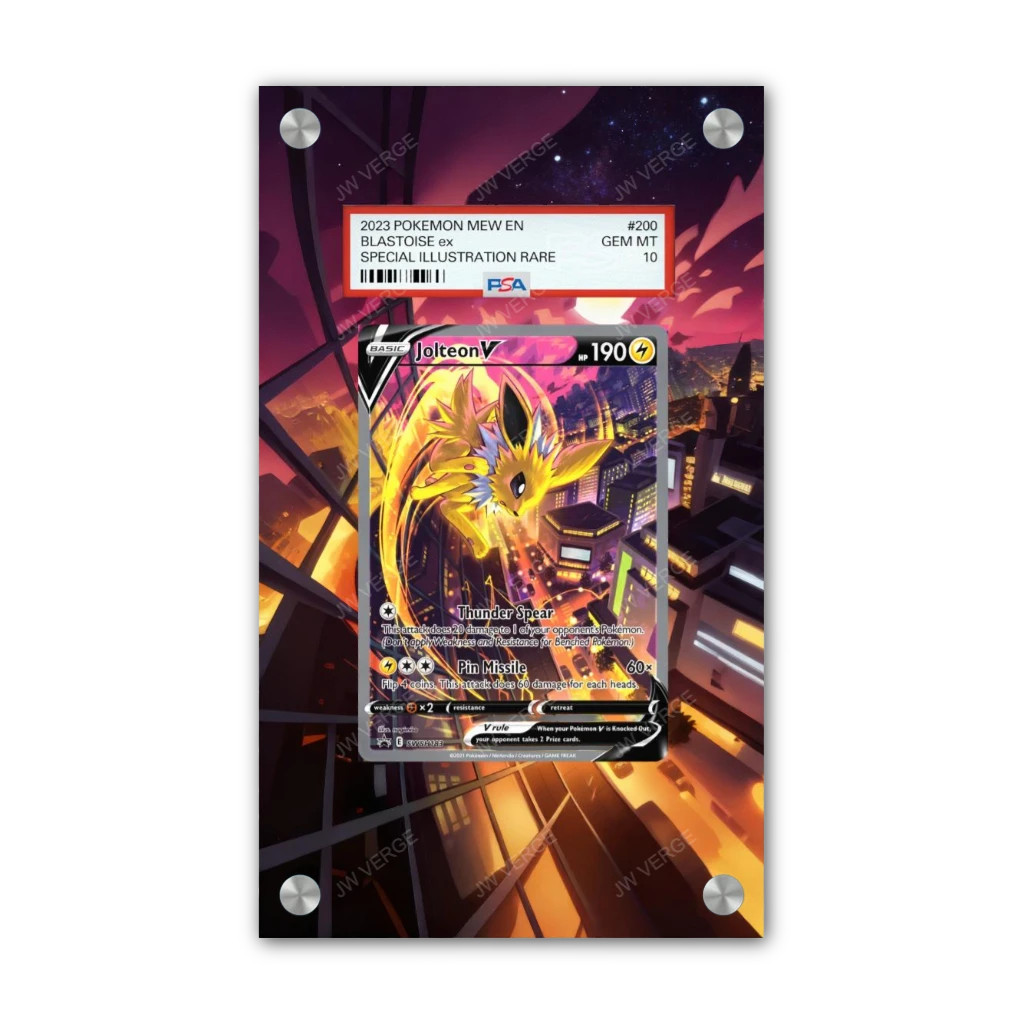 Jolteon V SWSH183 - PSA Pokémon Extended Artwork Display Case