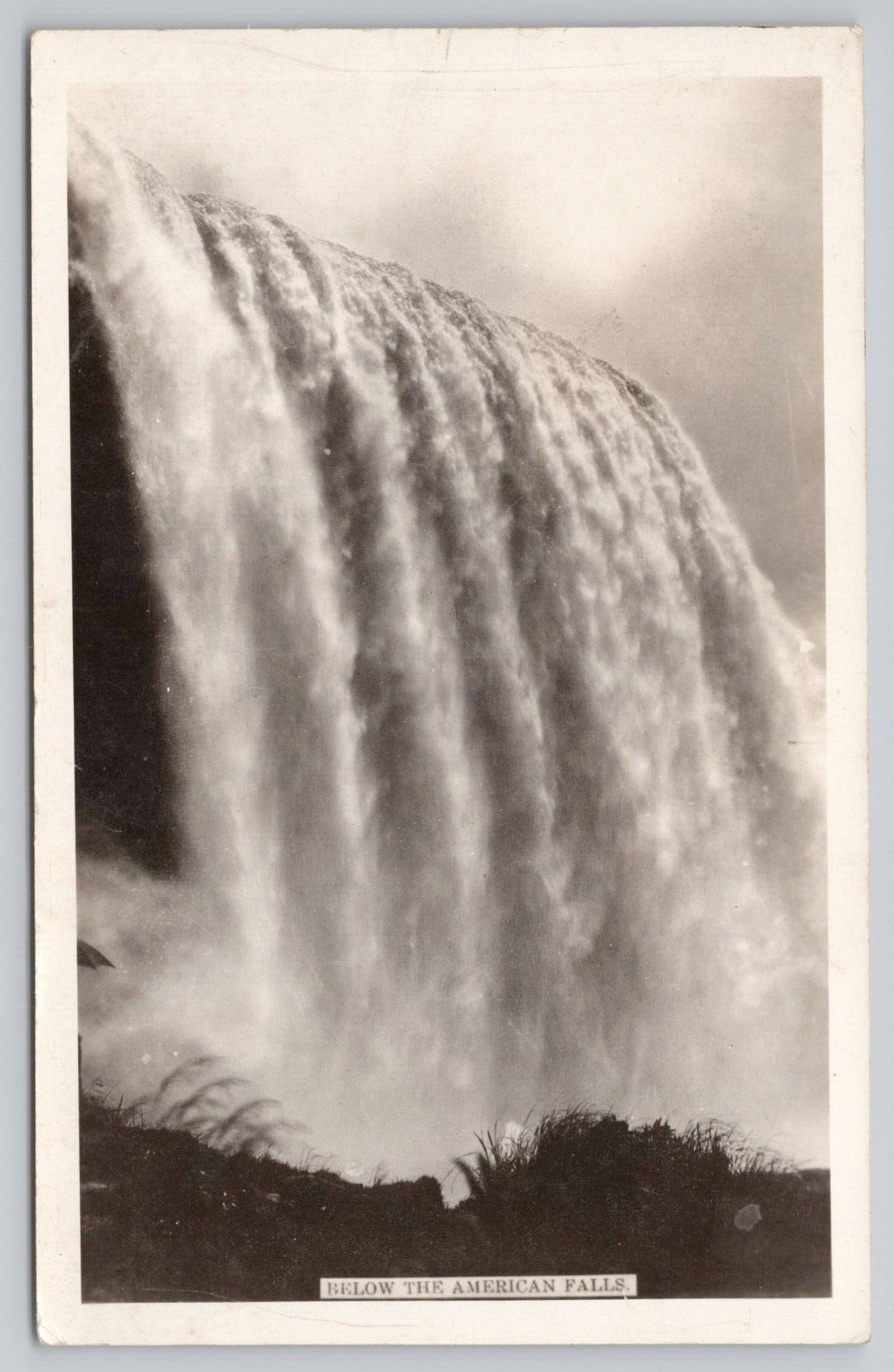 Postcard RPPC Below the American Falls, Niagara Falls, New York Vintage PM 1939