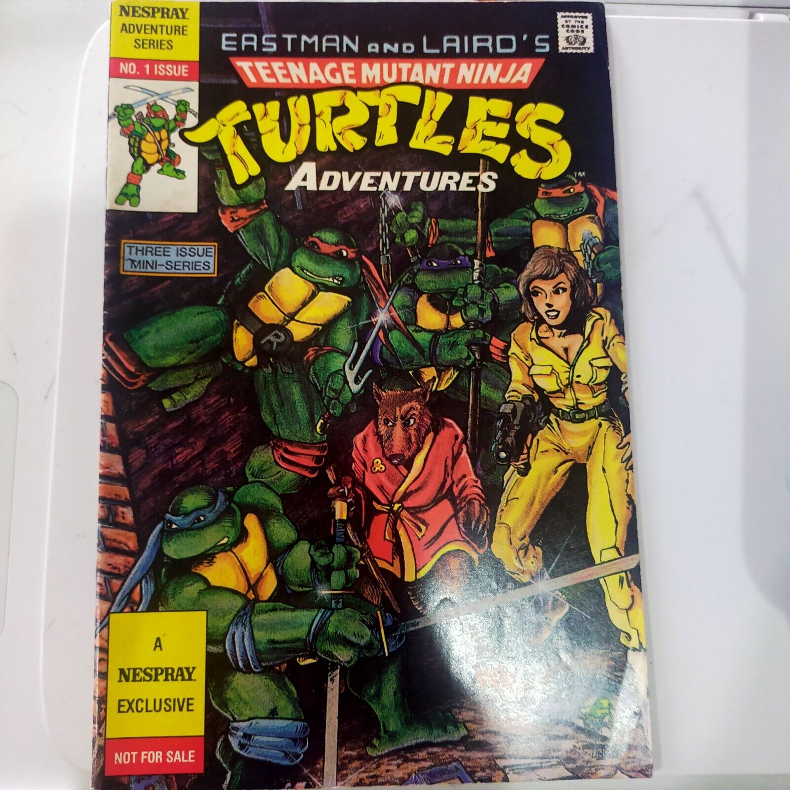 RARE Teenage Mutant Ninja Turtles Adventures #1 NESPRAY Adventure Series