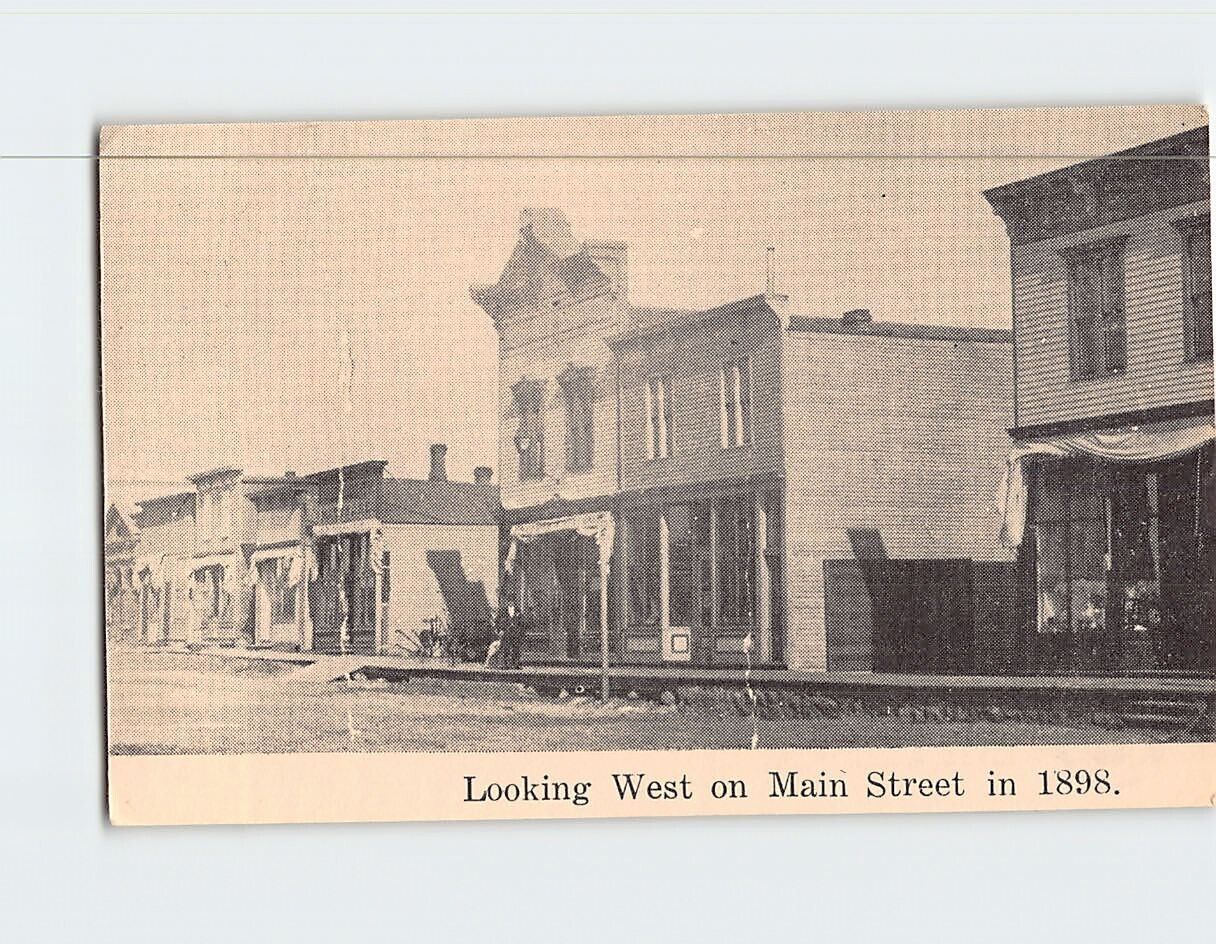 Postcard Looking West on Main Street Carrington North Dakota USA