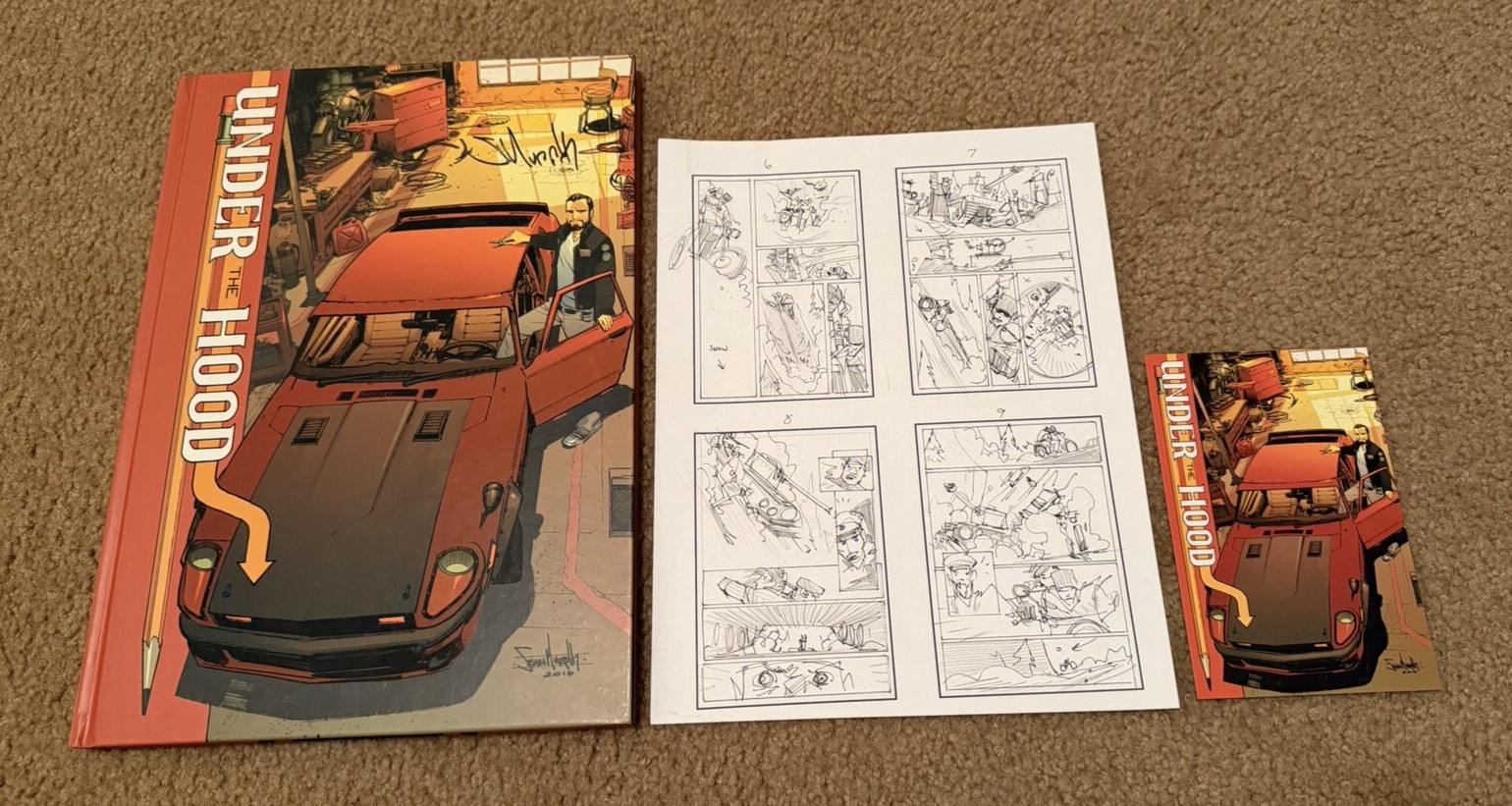 Under The Hood Sean Gordon Murphy Art Book Signed with Prelim Rough Page Layouts