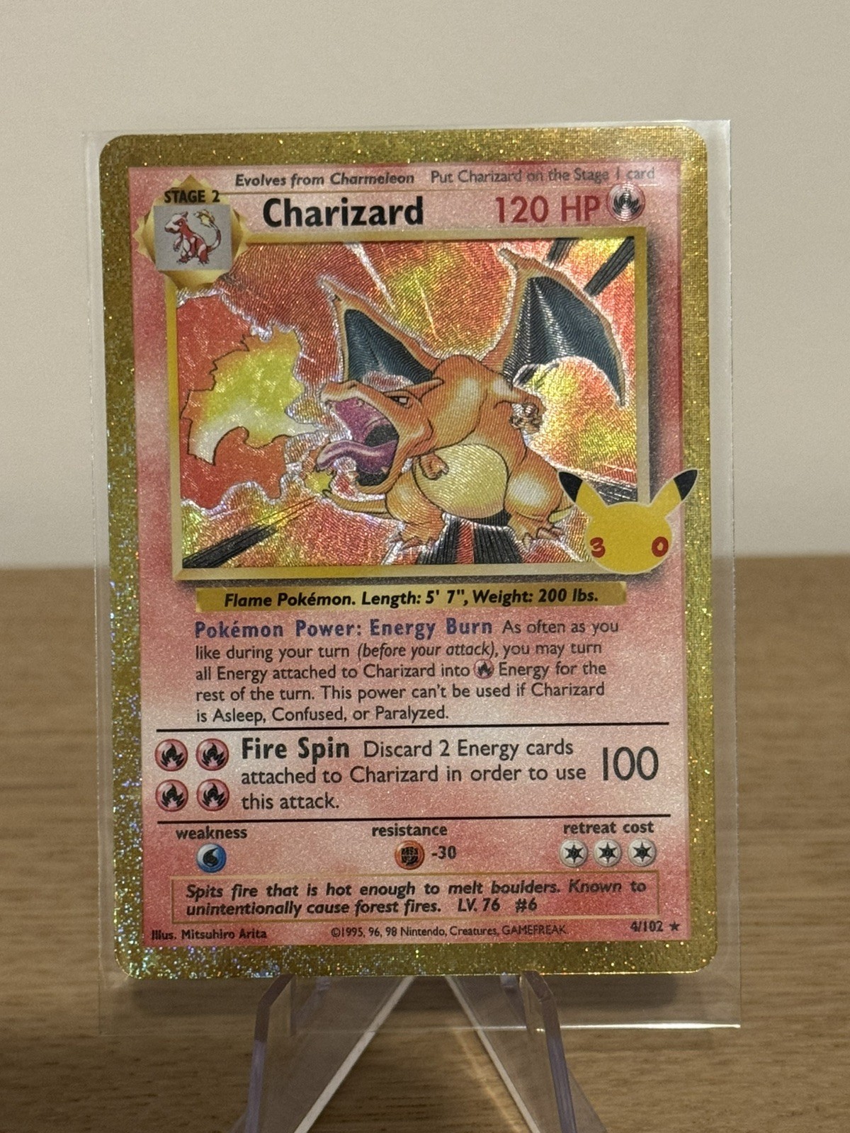 Charizard 30th Anniversary Pokemon 4/102