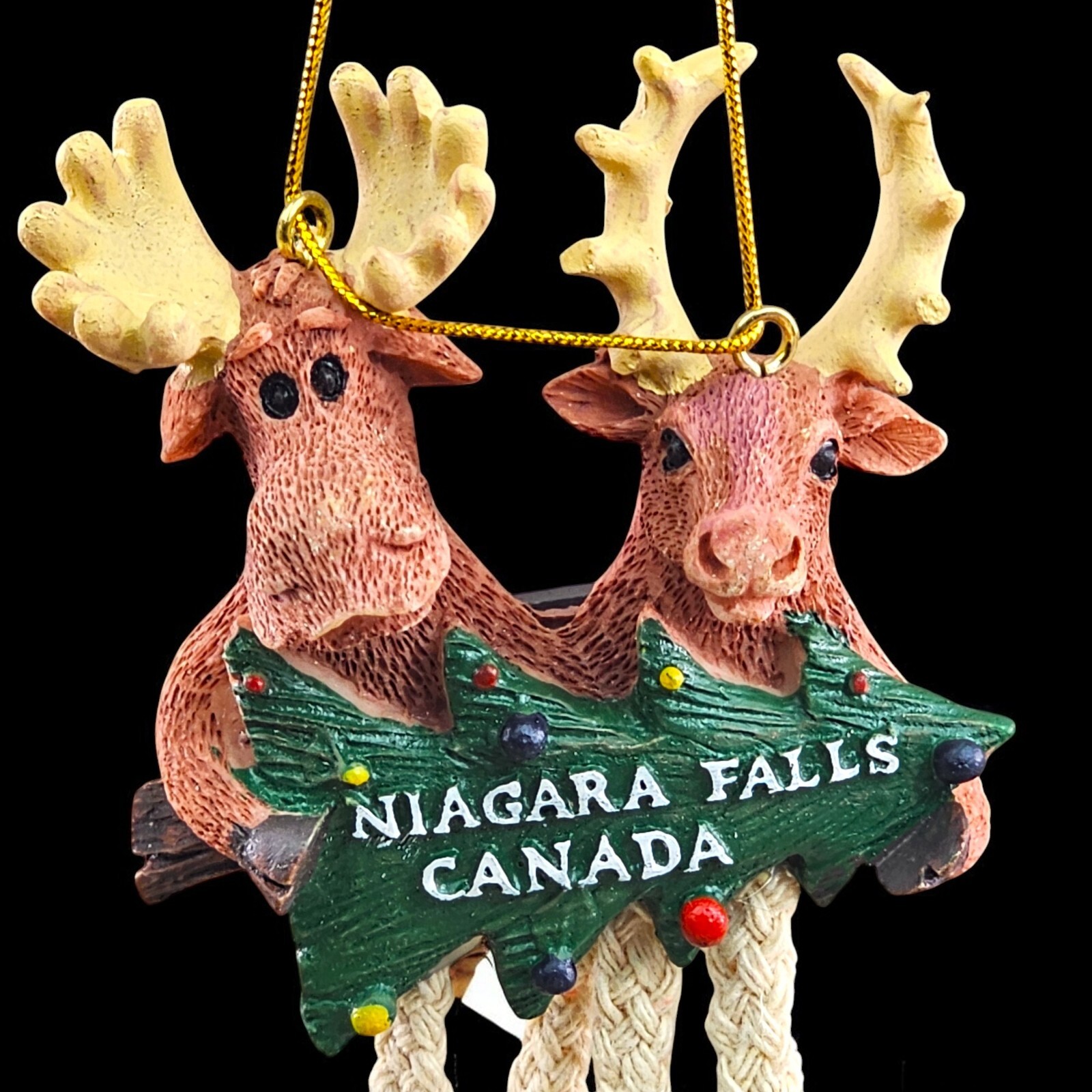 VTG Niagra Falls Canada Moose 3D Resin Refrigerator Fridge Magnet Hang Ornament