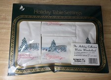 Christmas Vintage Paper Napkins & Placemats  96 pcs Season's Greetings  picture