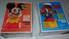 POPEYE AND MICKEY MOUSE, UNUSED, MINT HASBRO GUMBALL MACHINES- MINT BOXES picture