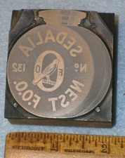 Antique SEDALIA NEST FOO No 132 Fraternal Orioles SIGN Zinc Printing Block E164 picture