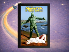 Framed The Monster of Piedras Blancas Print | ClassicSciFi Creature Feature 8×12 picture