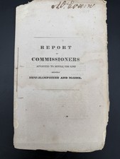1828 Report of Commissioners: New Hampshire & Maine Boundary Survey - Uncut RARE picture