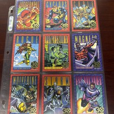 1993 X-Men Series 2 - 30 years GOLD FOIL Stamped Complete Set (G1-G9) Mint picture