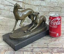 MENE RARE bronze brass Greyhound Whippet Dog statue unique vintage sculpture ART picture