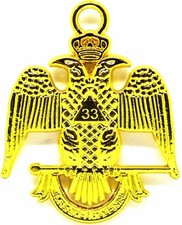 33rd 33 Degree Masonic CHARM jewel Wings DOWN picture