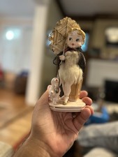 Very Rare Vtg 1940s RELCO Naughty Pinup risqué Burlesque Bikini Dog Figurine Wow picture