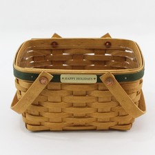 Longaberger Happy Holidays Wicker Basket with Handles 2004 picture