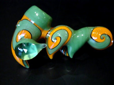 California Made Sherlock Pipe with Synthetic Opal Marble 