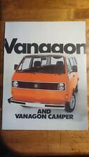 VW 1982 Volkswagen Vanagon and Camper 16-page Car Sales Brochure Catalog  picture