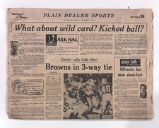 Vintage 1973 Cleveland Plain Dealer Sports Section Newspaper Cleveland Browns picture