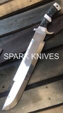 20” SPARK CUSTOM MADE D2 TOOL STEEL HUNTING PREDATOR FULL TANG BOWIE KNIFE picture