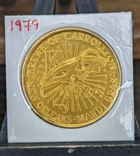 1979 Krewe of Carrollton NOLA Mardi Gras Doubloon VTG Tribute to Sunbelt States picture