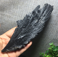 265g black tourmaline rutilated  uncut quartz crystal mineral specimen 92 picture