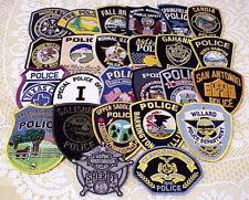 LOT OF 25 DIFFERENT POLICE PATCH / PATCHES  NEW UNUSED  MINT CONDITION  LOT 7-2 picture