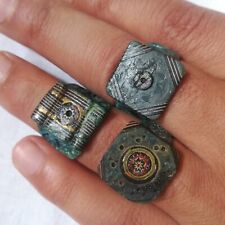 VERY STUNNING ANCIENT BRONZE RARE LOTS RINGS VIKING ANTIQUE ARTIFACT  AUTHENTIC picture