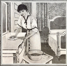 1916 Ivory Soap Woman Clean Bedroom Dresser Pan Water Bed Chair Curtains Ad 127 picture