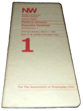 MARCH 1981 NORFOLK & WESTERN N&W RADFORD DIVISION EMPLOYEE TIMETABLE #1 picture