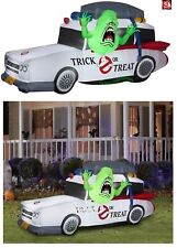 7ft Gemmy Airblown Ghostbusters Ecto-1 Mobile with Slimer Yard Inflatable NEW picture