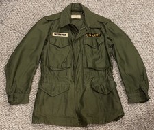 50’s Vintage OG 107 Military Army M51 Field Jacket Vietnam Aluminum zip XSM picture