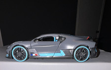 Bugatti Divo Gray Model Car with Blue Accents Collectible Display1/24  picture