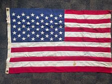 American 50 Star Flag Valley Forge Vintage 31.5” X 20.5” 100% Cotton-Bunting picture
