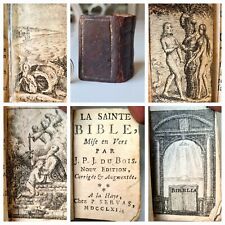 Very rare 1762  Dutch  Miniature Bible, 'Bible de Chignon', 'Haar-knoten' Bibel picture